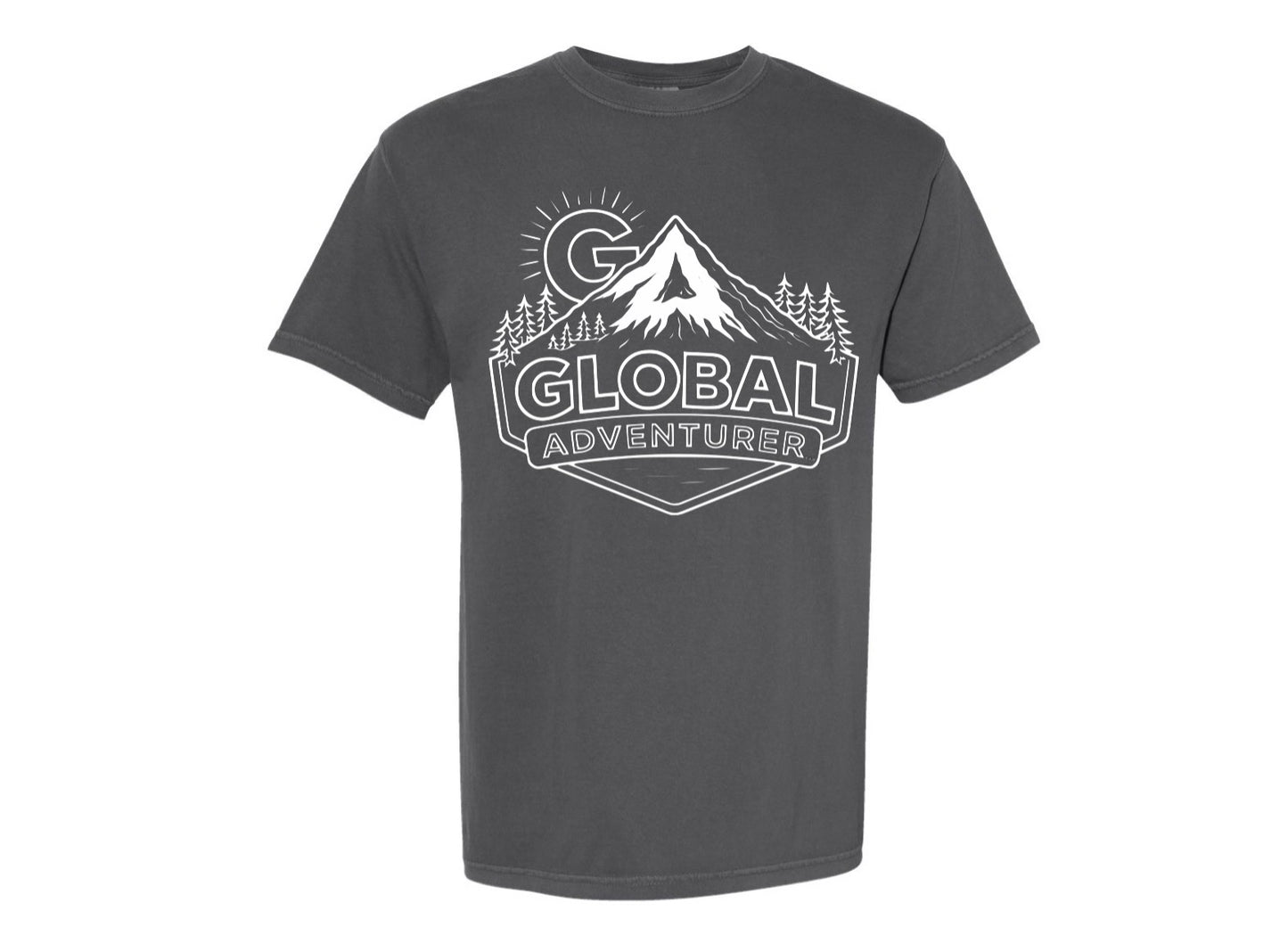 Global Adventurer unisex pigment dyed t-shirt 100% heavy cotton.